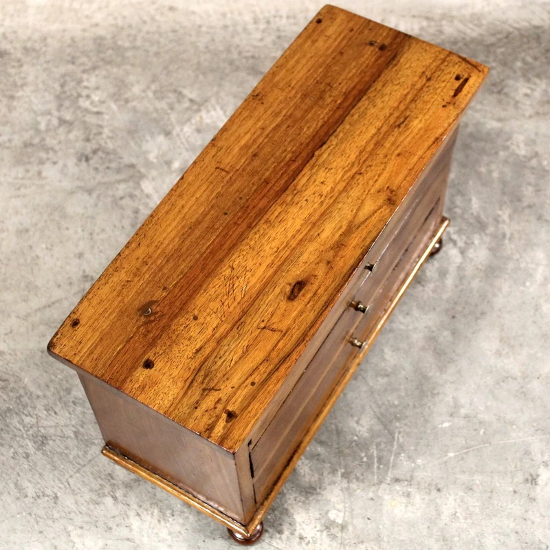 Antico modellino miniatura cassettone comò in noce 19°secolo