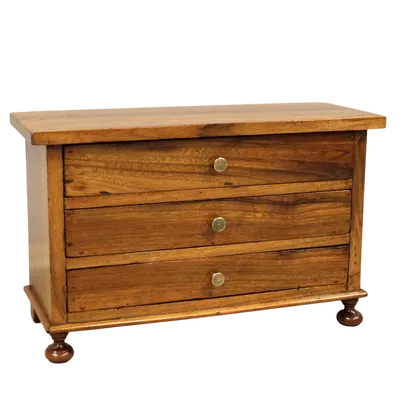 Commode ancienne miniature en noyer 19ème siècle