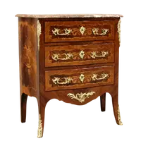 Antico cassettone comò Napoleone III intarsiato 19°secolo