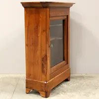 Antica vetrina cristalliera pensile Luigi Filippo in noce 19°secolo