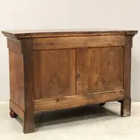 Commode ancienne Louis Philippe en noyer cappuccino du 19ème siècle