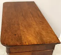 Commode ancienne Louis Philippe en noyer cappuccino du 19ème siècle