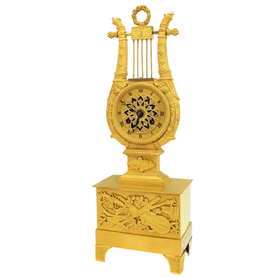 Pendule Empire en bronze doré 19ème siècle