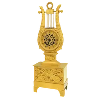 Antico orologio a pendolo Impero in bronzo dorato 19°secolo