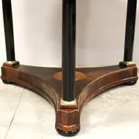 Ancienne table Empire en noyer marqueté 19ème siècle