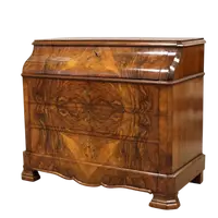 Ancienne commode à abattant en noyer Louis Philippe 19ème siècle
