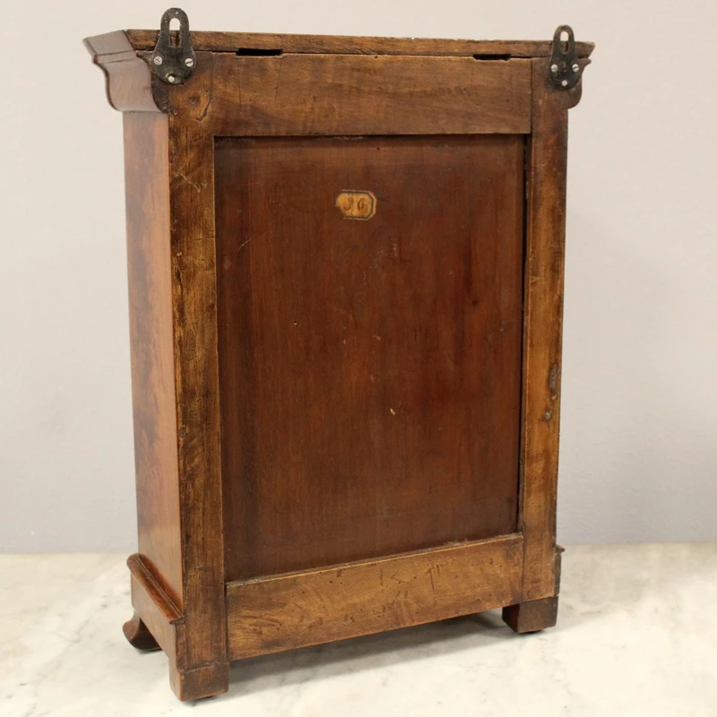 Antico modellino miniatura settimanale cassettiera Luigi Filippo in noce 19°secolo