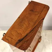 Antico modellino miniatura settimanale cassettiera Luigi Filippo in noce 19°secolo