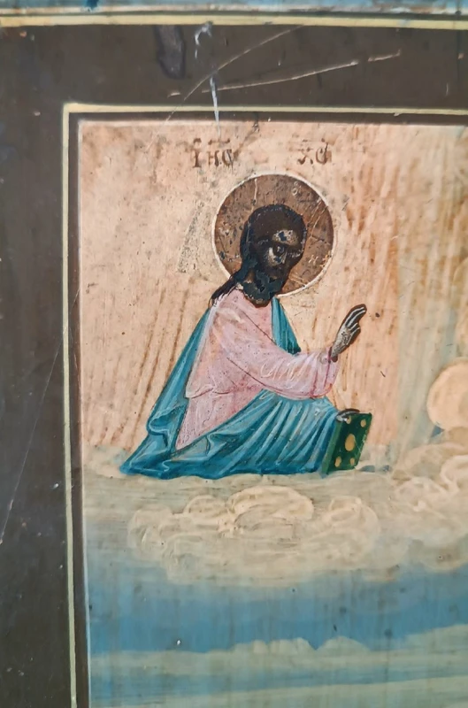 Icona  russia XIX secolo san simeone