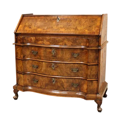 Table à abattant ancienne en noyer Louis XV 18ème siècle