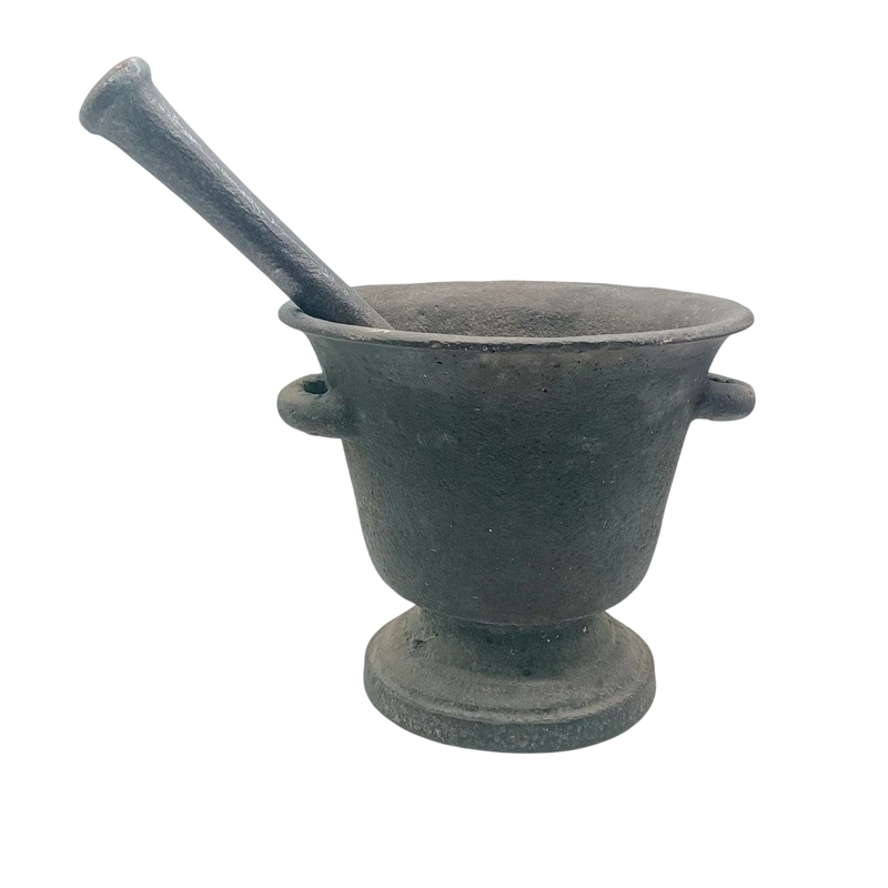 LARGE IRON MORTAR TUSCAN AREA XVIII CENTURY