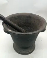 LARGE IRON MORTAR TUSCAN AREA XVIII CENTURY