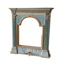 Antique wayside shrine , lacquered and gilded frame 18th century