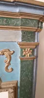 Antique wayside shrine , lacquered and gilded frame 18th century