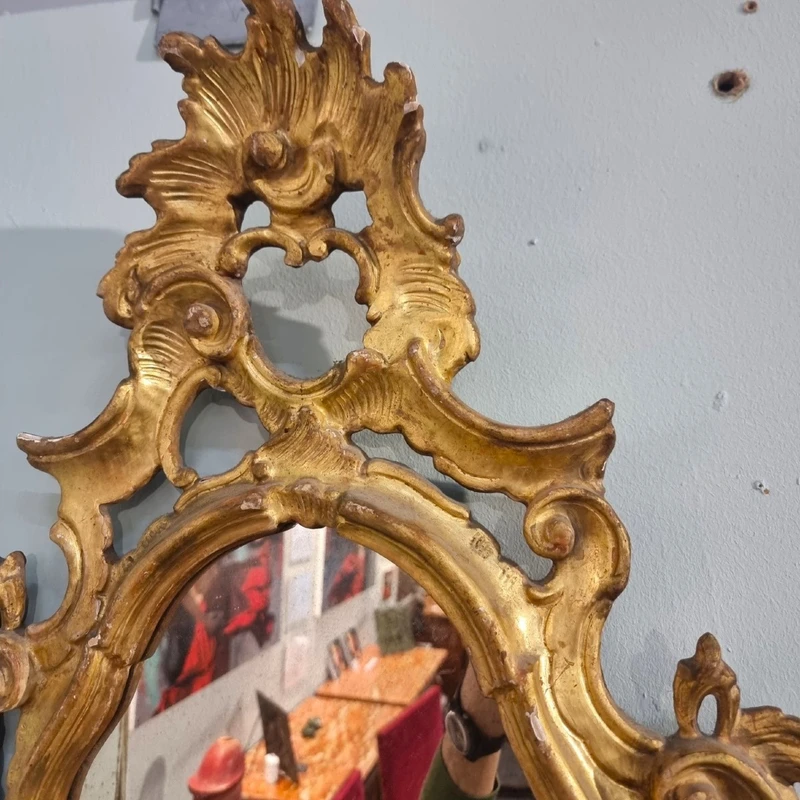 Coppia di specchiere dorate veneziane dell’800