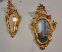 Coppia di specchiere dorate veneziane dell’800