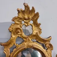 Coppia di specchiere dorate veneziane dell’800