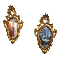 Coppia di specchiere dorate veneziane dell’800