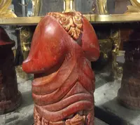 Scultura fallica balinese in legno intagliato del 1920