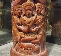 Scultura fallica balinese in legno intagliato del 1920