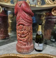 Scultura fallica balinese in legno intagliato del 1920