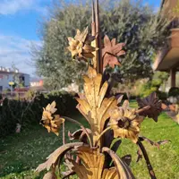 Coppia di candelabri del 1800 in lamierino dorato