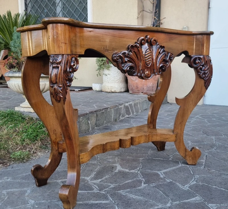 Consolle in noce dell’800 Toscana Carlo X