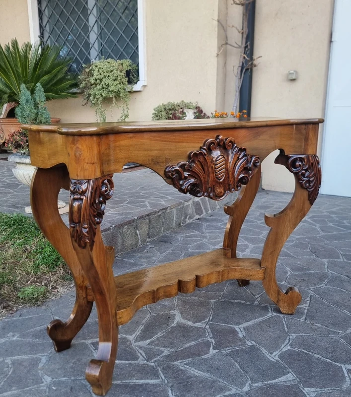 Consolle in noce dell’800 Toscana Carlo X