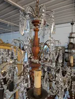 Genoese lacquered wood and crystal chandelier - Late 19th century