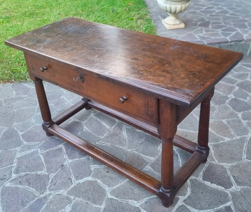 Tavolo fratino in quercia toscano del 600