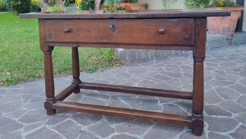 Tavolo fratino in quercia toscano del 600