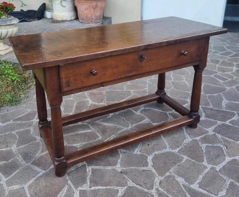 Tavolo fratino in quercia toscano del 600