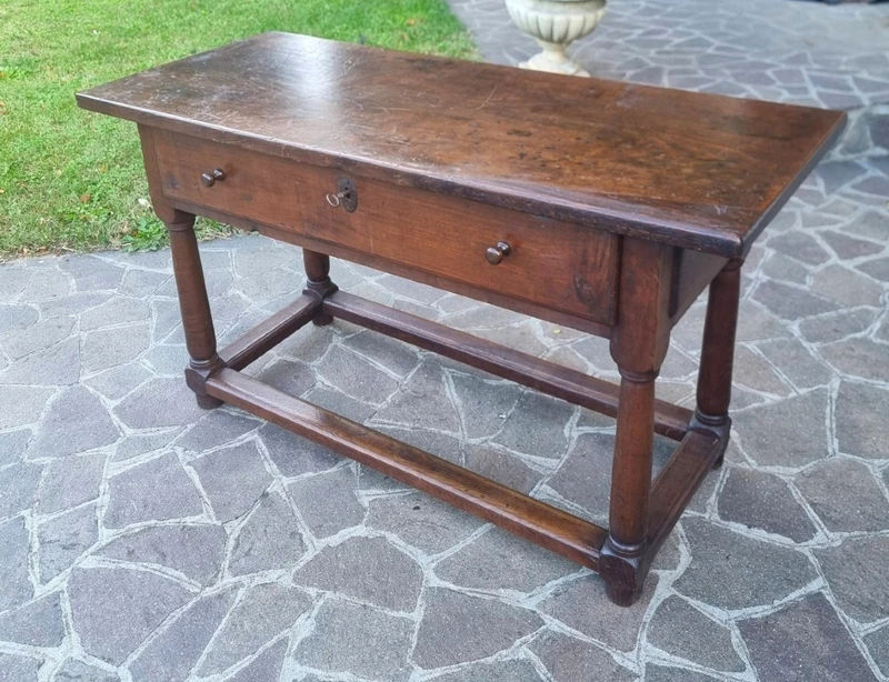 Tavolo fratino in quercia toscano del 600