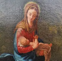 Olio su tela fine 600 Fuga d’Egitto di Philipp Peter Roos 1657-1706