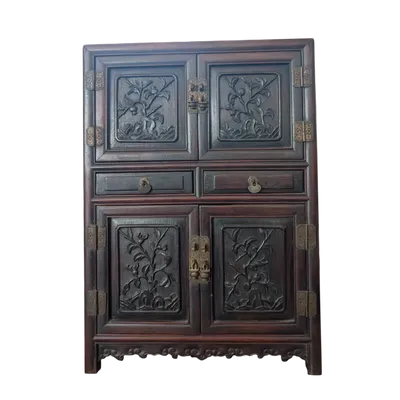 Small Chinese carved wooden cabinet - China, mid-19th century