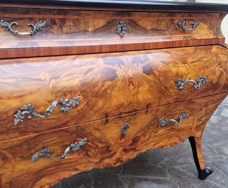 Cassettone Lombardo Fine '800 in Stile Luigi XV