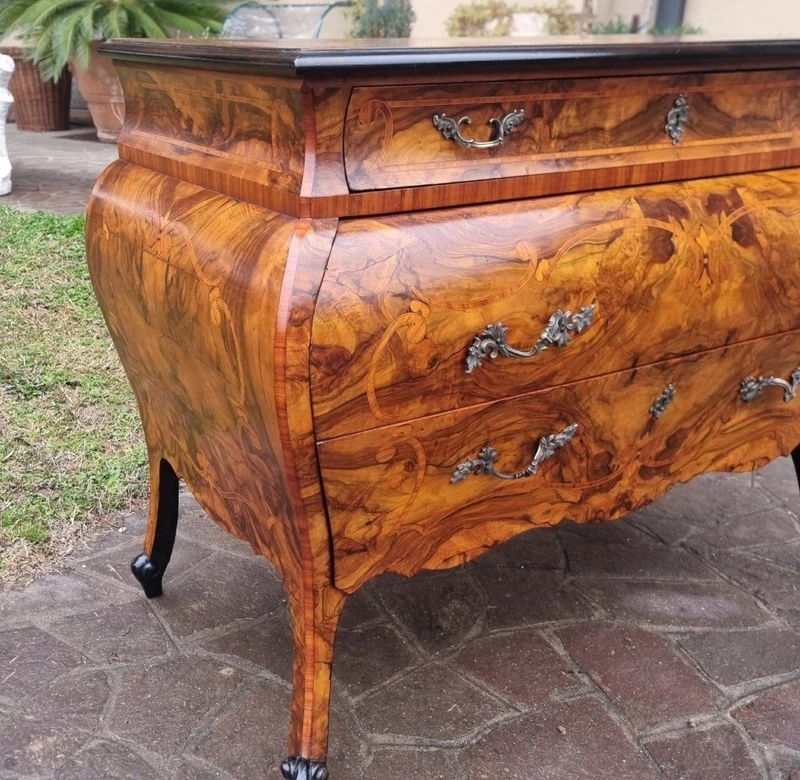 Cassettone Lombardo Fine '800 in Stile Luigi XV