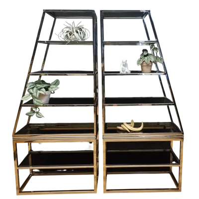 Elegant Vintage Chrome Steel Etagere: Style and Functionality