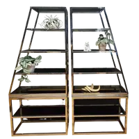 Élégante étagère vintage en acier chromé : style et fonctionnalité