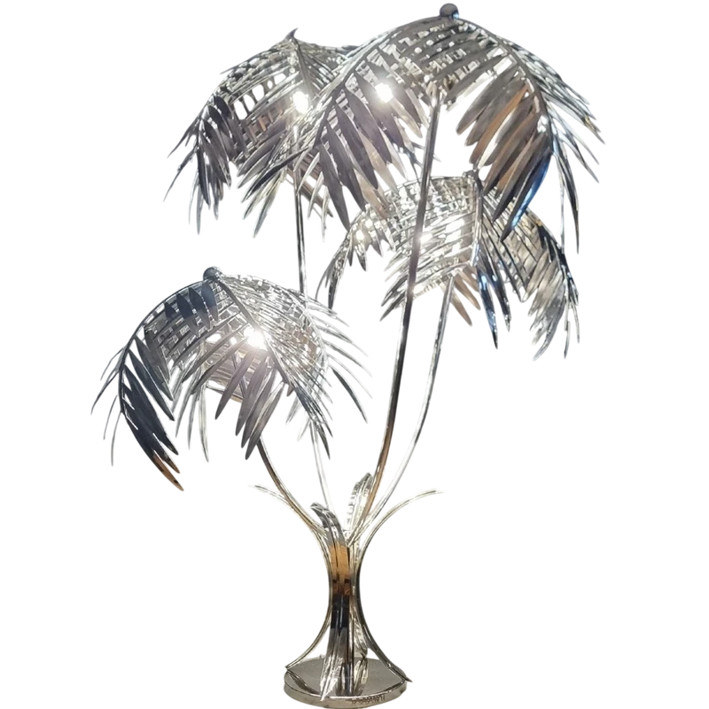 Lampada da Terra Imponente: Il Fascino Vintage della Kenzia in acciaio cromato