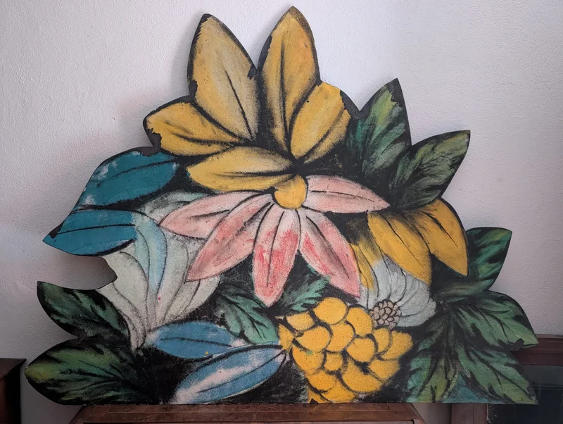Floral decorative panel - Liguria, 20th century - Atmosfera Luzzati