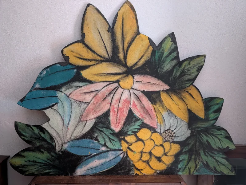 Floral decorative panel - Liguria, 20th century - Atmosfera Luzzati