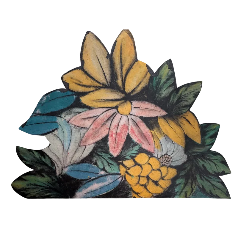 Floral decorative panel - Liguria, 20th century - Atmosfera Luzzati