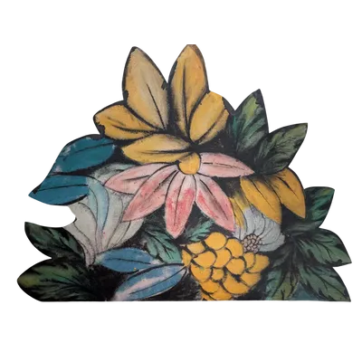 Floral decorative panel - Liguria, 20th century - Atmosfera Luzzati