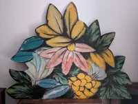 Floral decorative panel - Liguria, 20th century - Atmosfera Luzzati