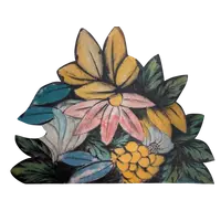Floral decorative panel - Liguria, 20th century - Atmosfera Luzzati