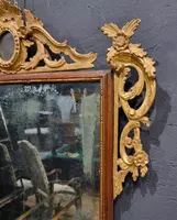 (2) Cadre de miroir Louis XVI du 18e siècle avec meneau vénitien doré