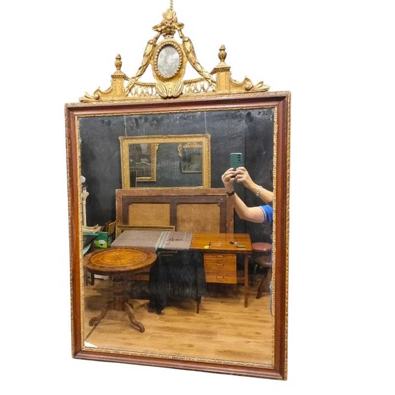 "(3)Cornice Specchiera del 700 Luigi XVI con Cimasa Dorata Venezia"