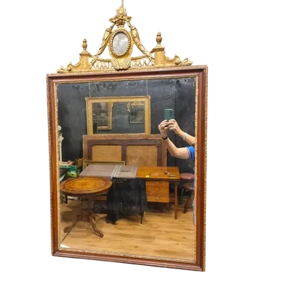 "(3)Cornice Specchiera del 700 Luigi XVI con Cimasa Dorata Venezia"