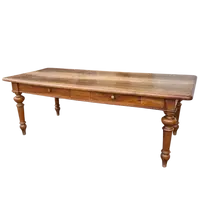 Table en noyer des années 1800 avec couvercle à deux axes